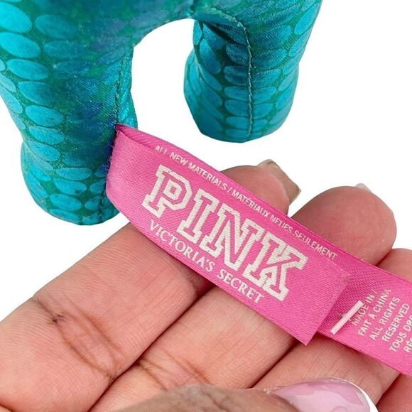 Victoria’s Secret PINK 2009 Metallic Blue “HEART” Small Plush Stuffed Dog Y2K - Picture 8 of 16